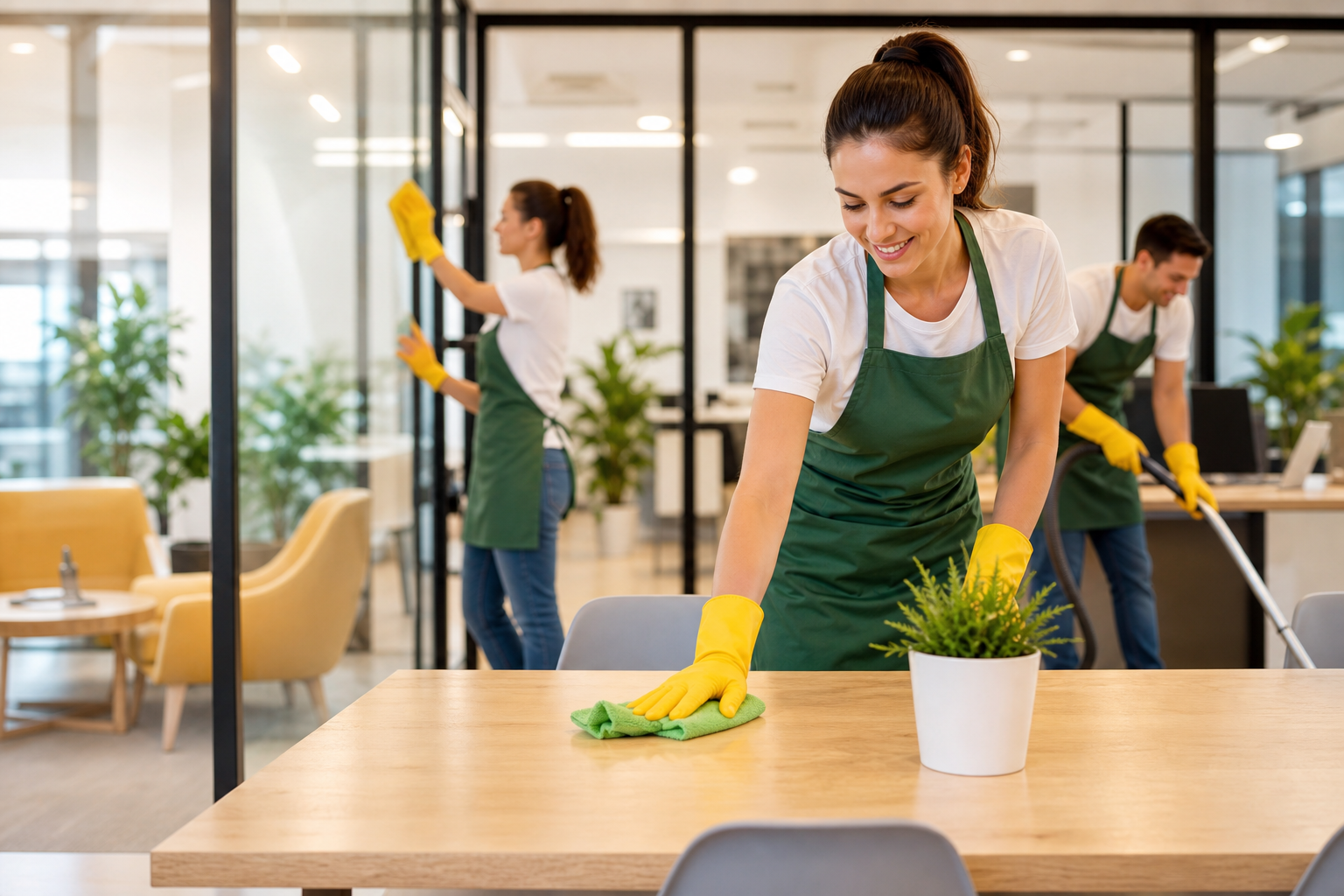Safal Infinite cleaning team