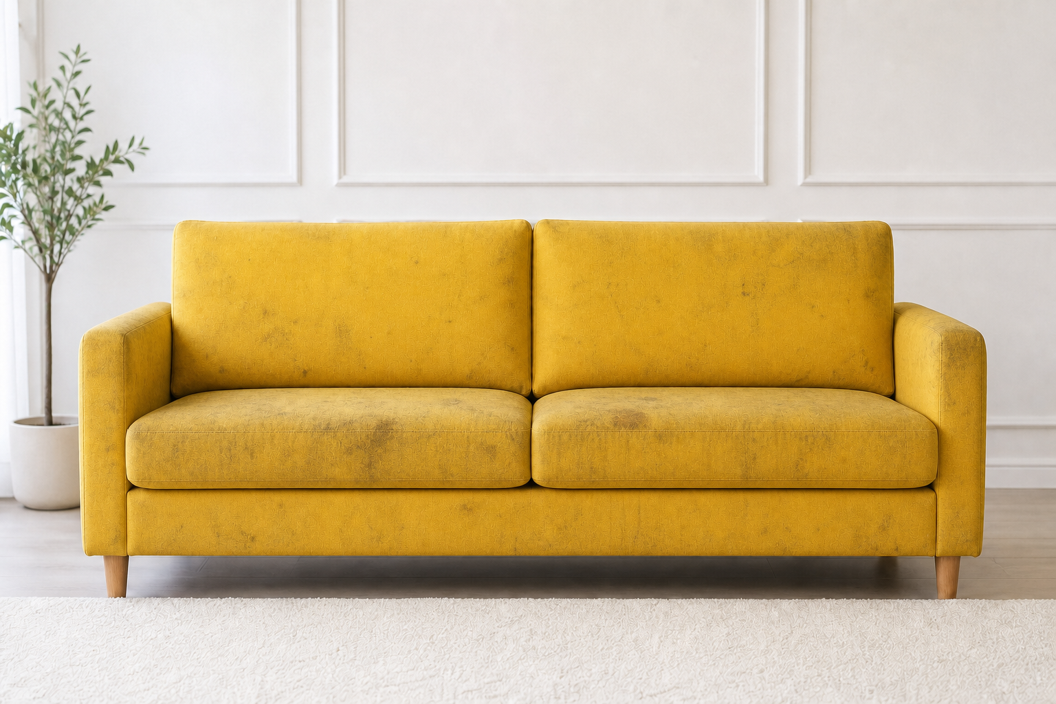 Before couch cleaning result